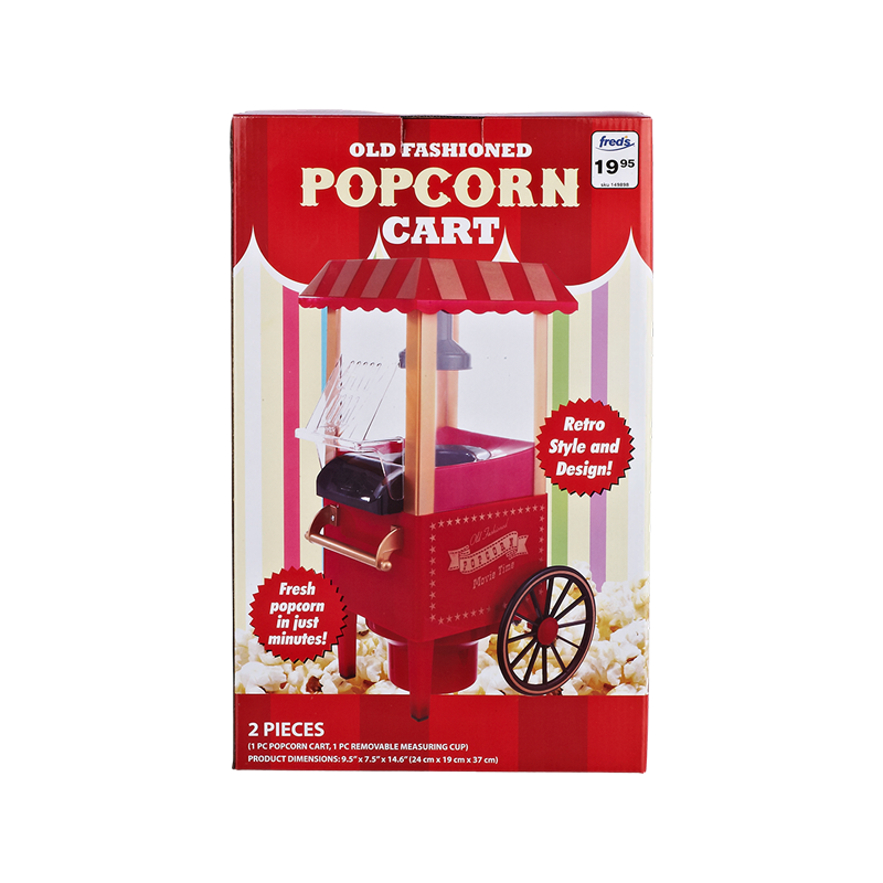 Mini machine à pop-corn de style chariot